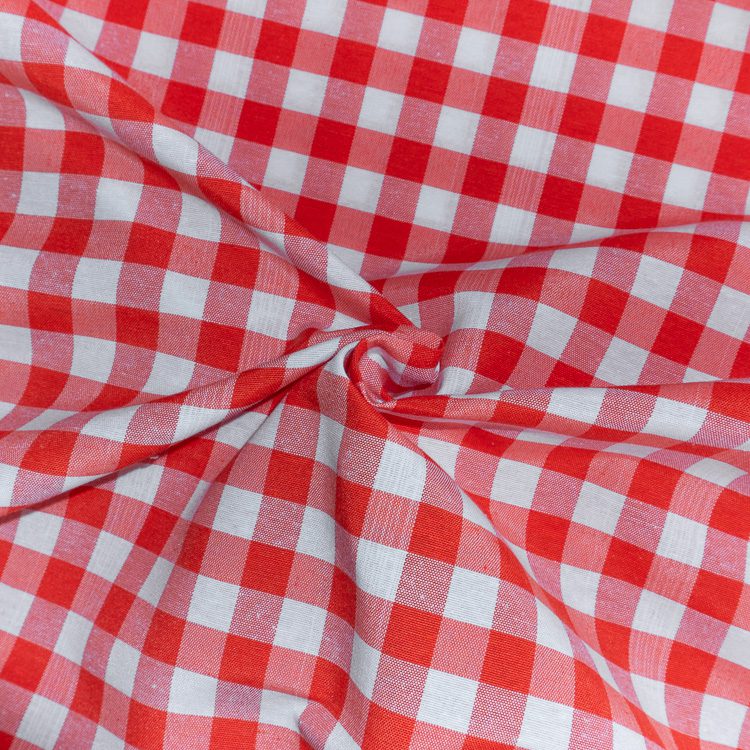 Loneta Cuadros Rojo Mediano