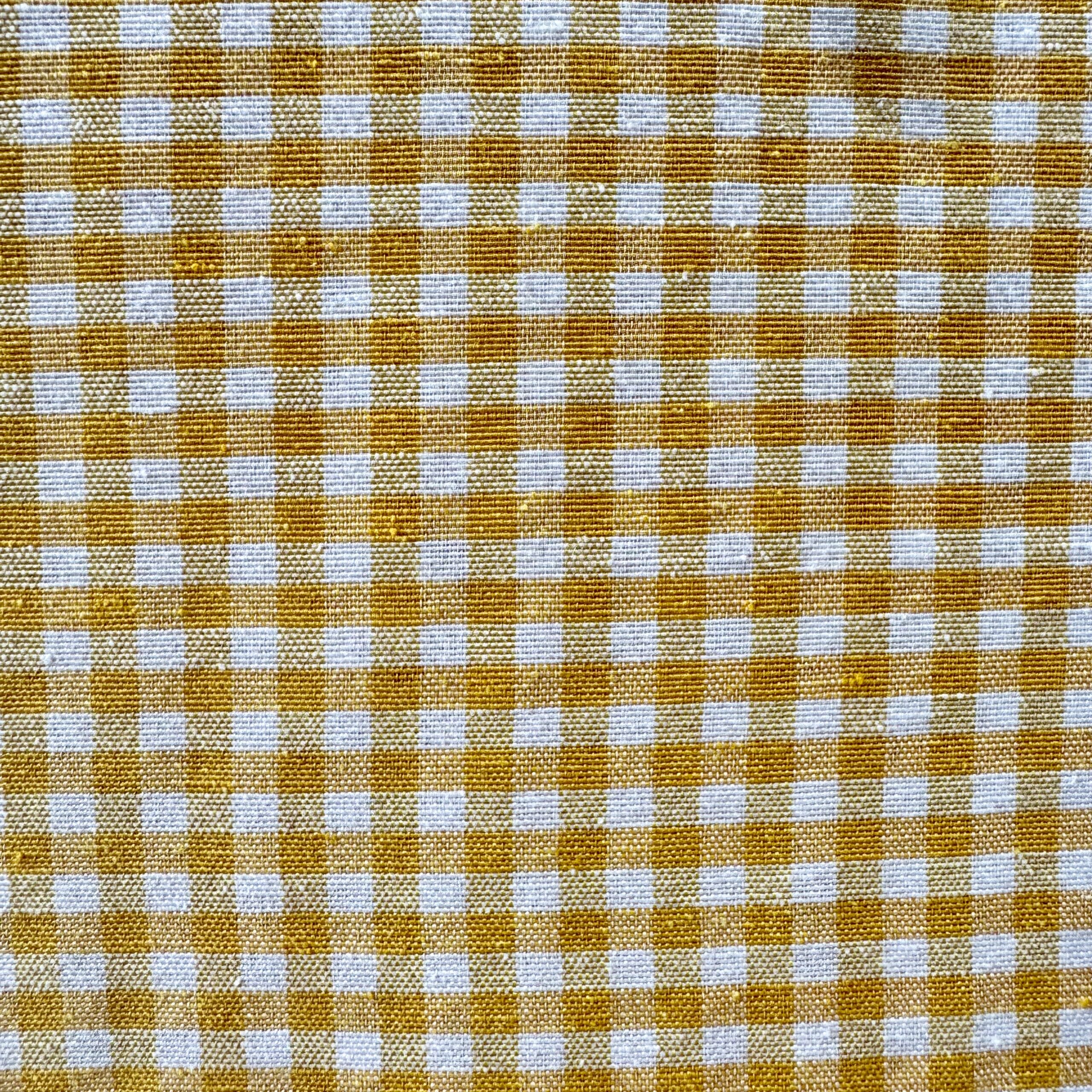 Loneta Vichy Amarillo Cuadro Pequeño