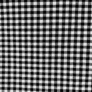 Loneta Vichy Negro Cuadro Pequeño