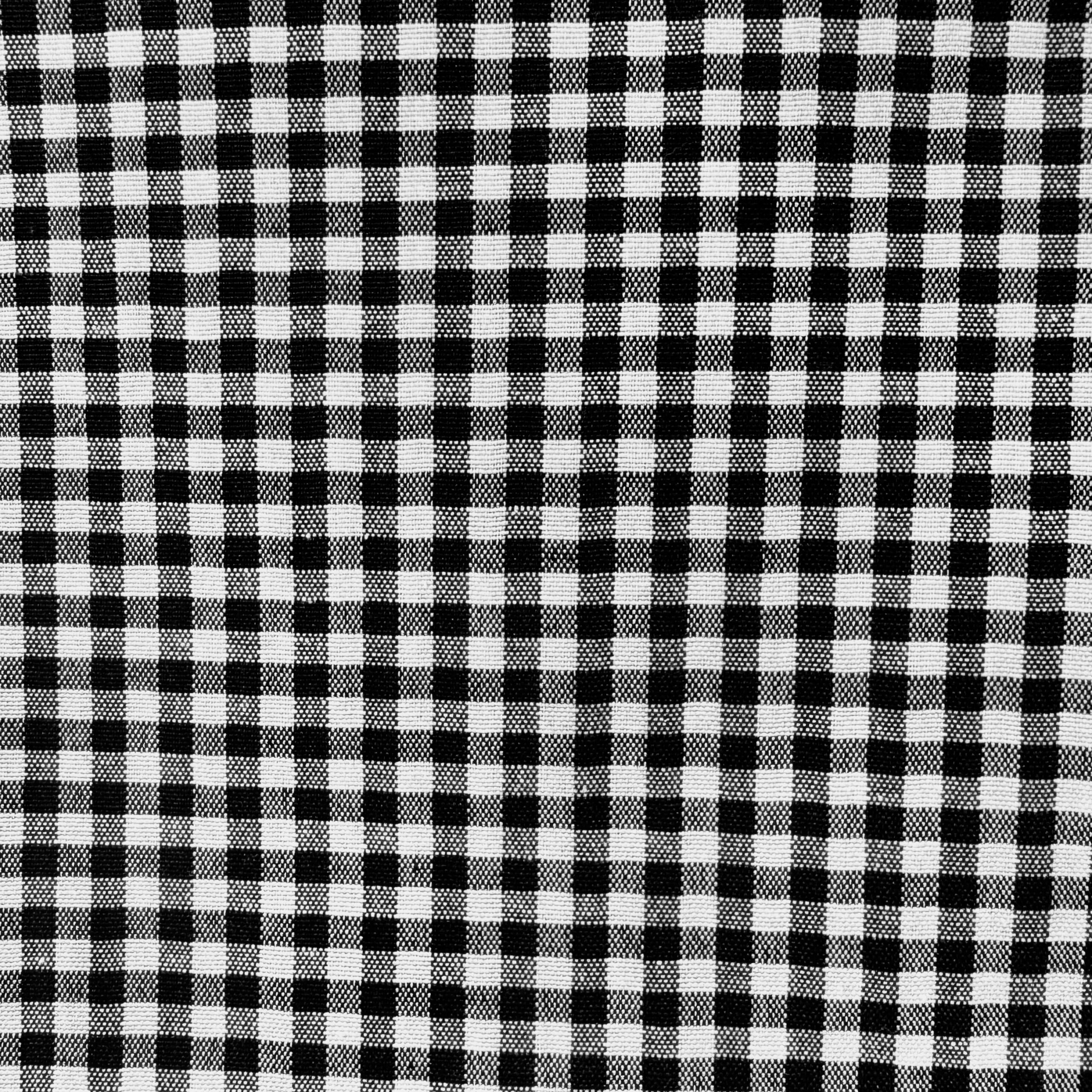 Loneta Vichy Negro Cuadro Pequeño