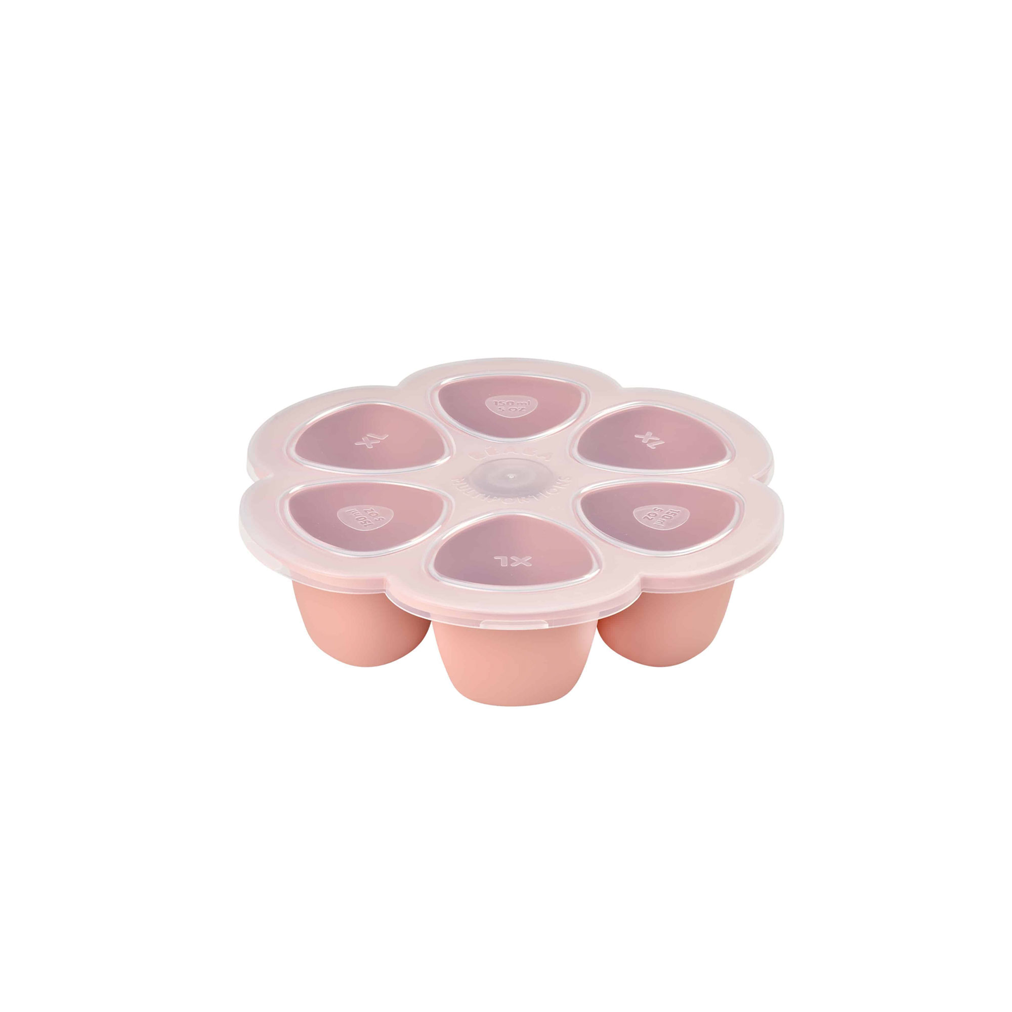 BEABA Multiportions Silicone Baby Food Freezer Tray 3oz "ROSE"