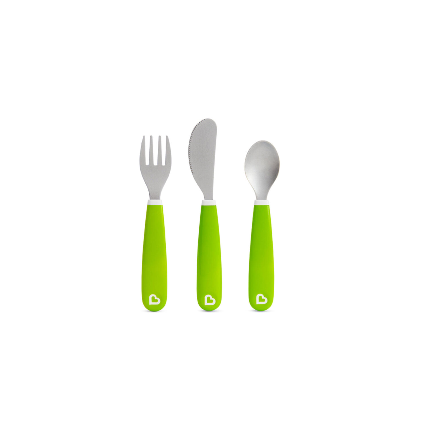 Munchkin Splash Toddler Fork, Knife & Spoon Set "GREEN"