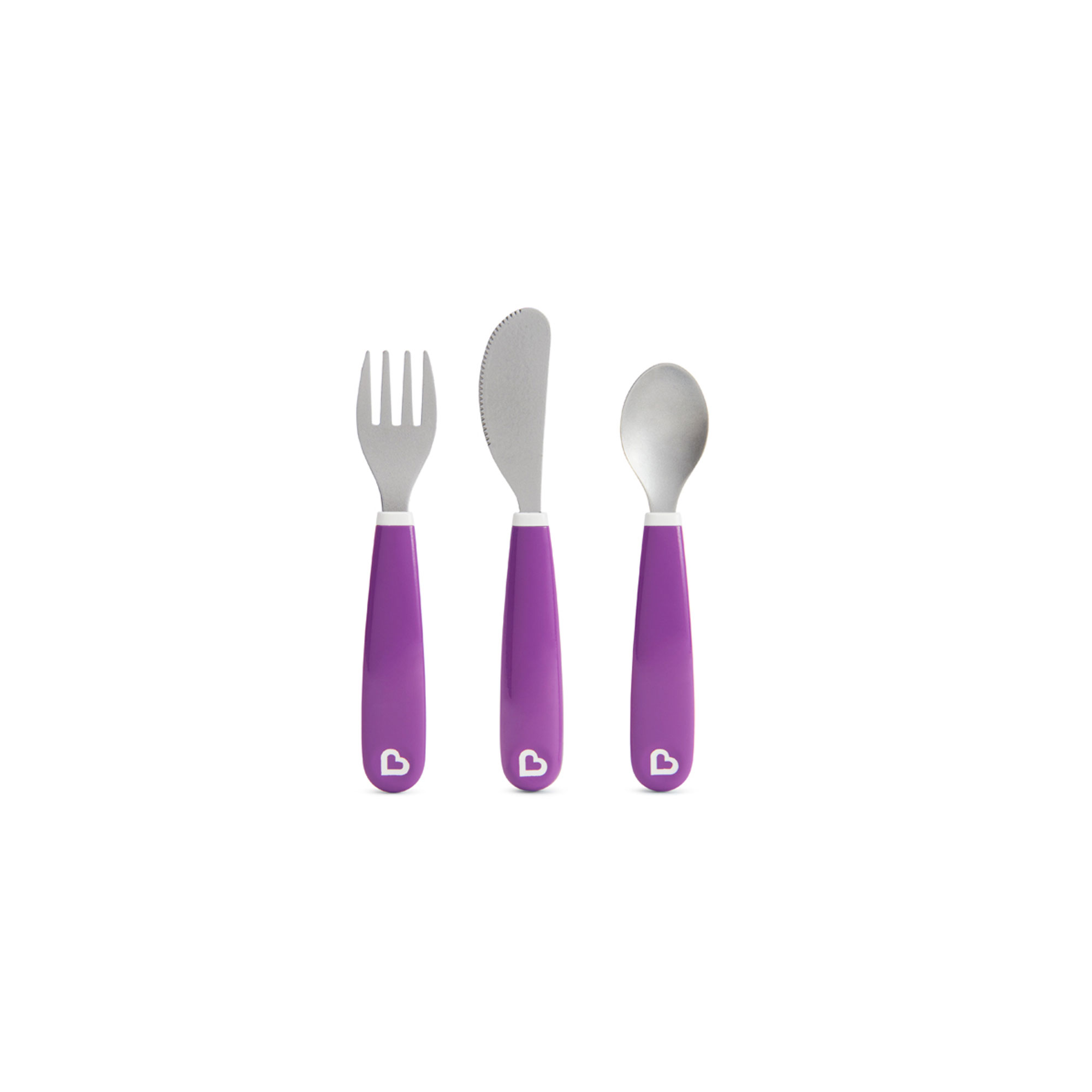 Munchkin Splash Toddler Fork, Knife & Spoon Set "PURPLE"