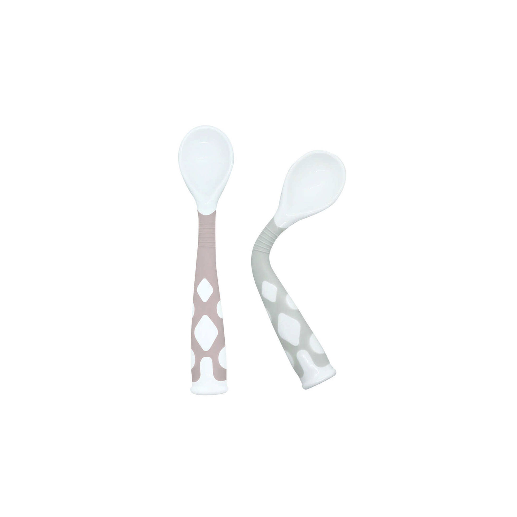 Kushies Silibend Bendable Spoon 2-Pack "ROSE/DAY DREAM GREY"