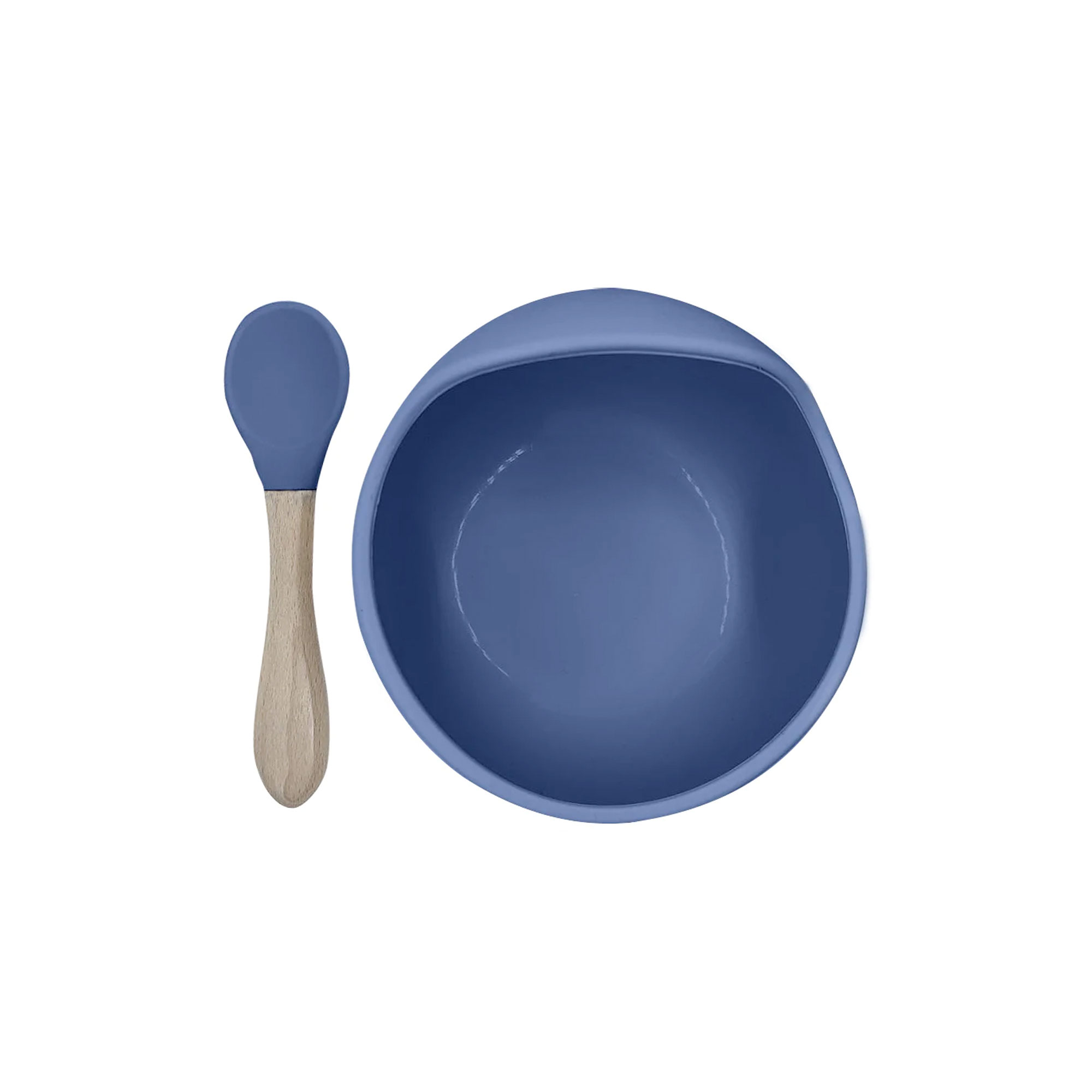 Kushies Siliscoop & Spoon Set "MINERAL BLUE"
