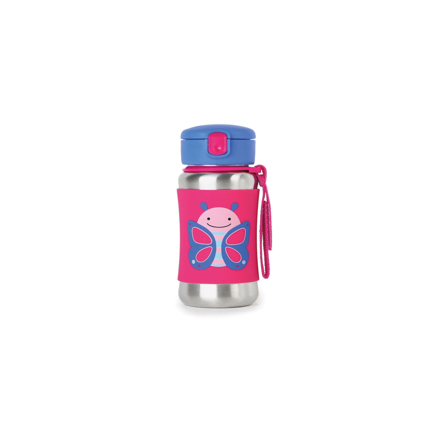 SKIP HOP Zoo Stainless Steel Little Kid Straw Bottle "BUTTERFLY"