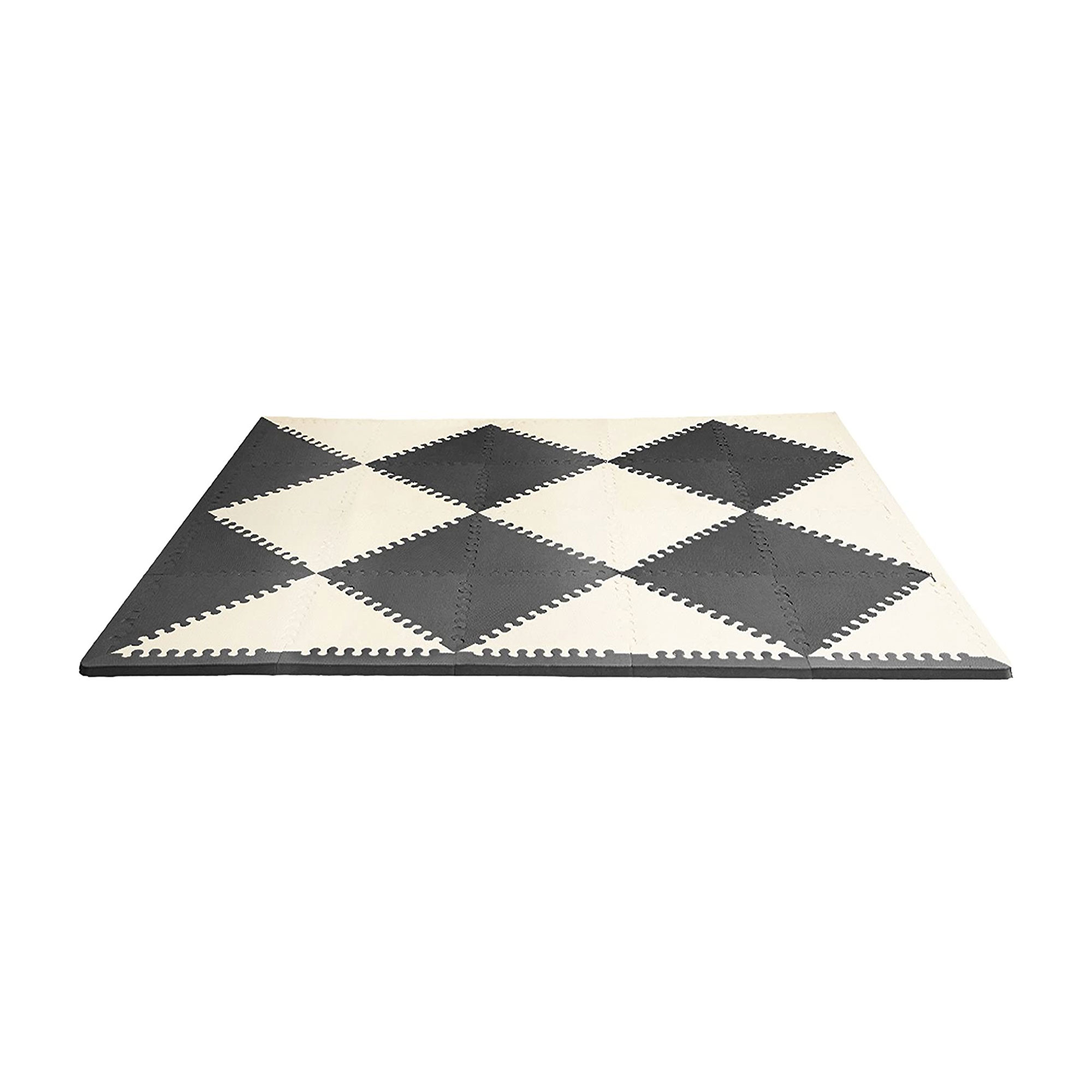 SKIP HOP Playspot Geo Foam Floor Tiles "BLACK/CREAM"