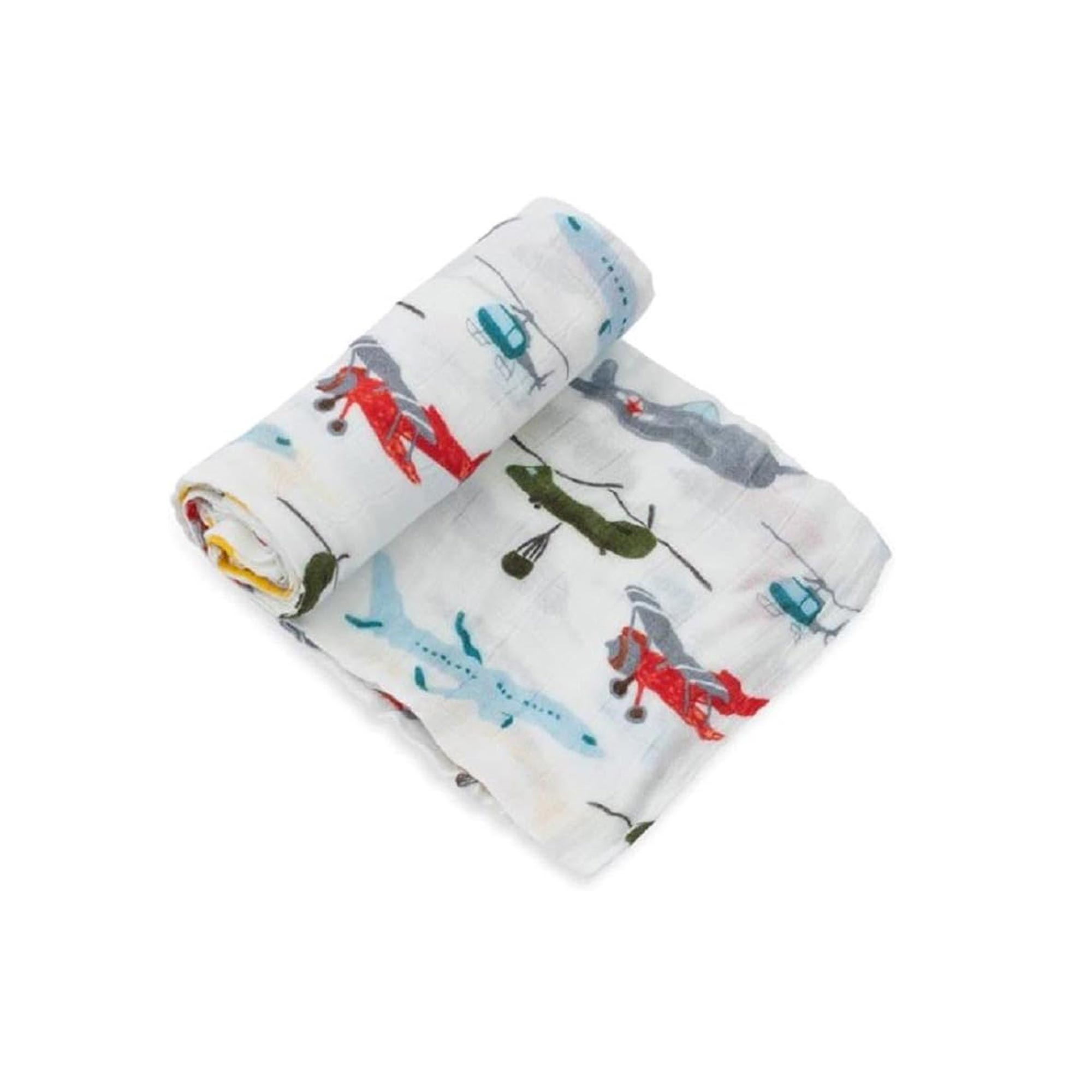 Little Unicorn Deluxe Muslin Swaddle Blanket "AIR SHOW"