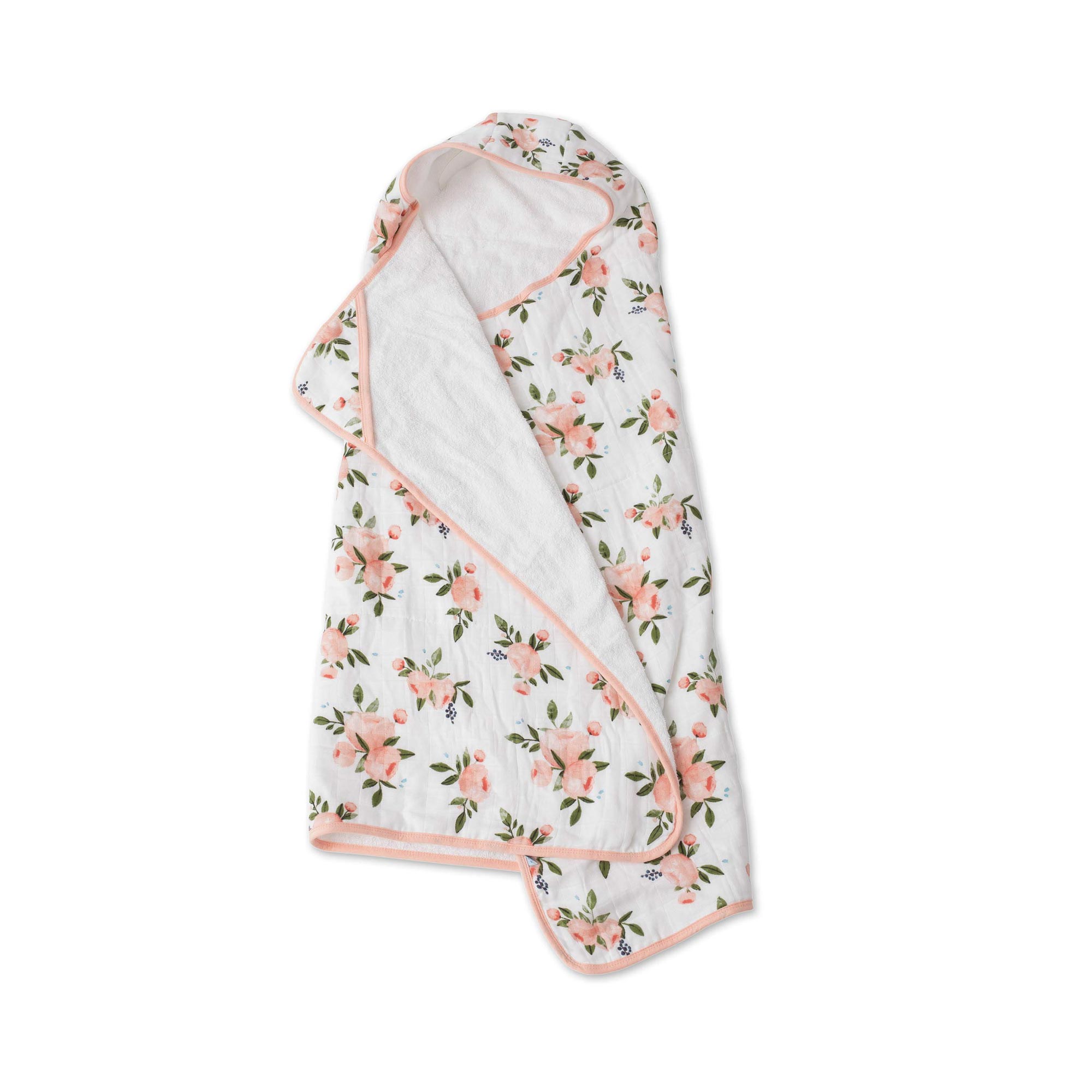Little Unicorn Toddler Hooded Towel "WATERCOLOR ROSES"
