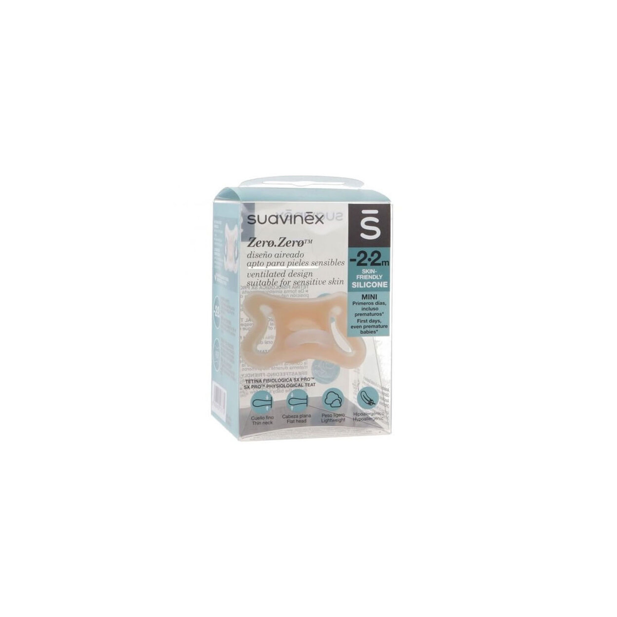 Suavinex ZeroZero Soother Physiological Teat -2-2m