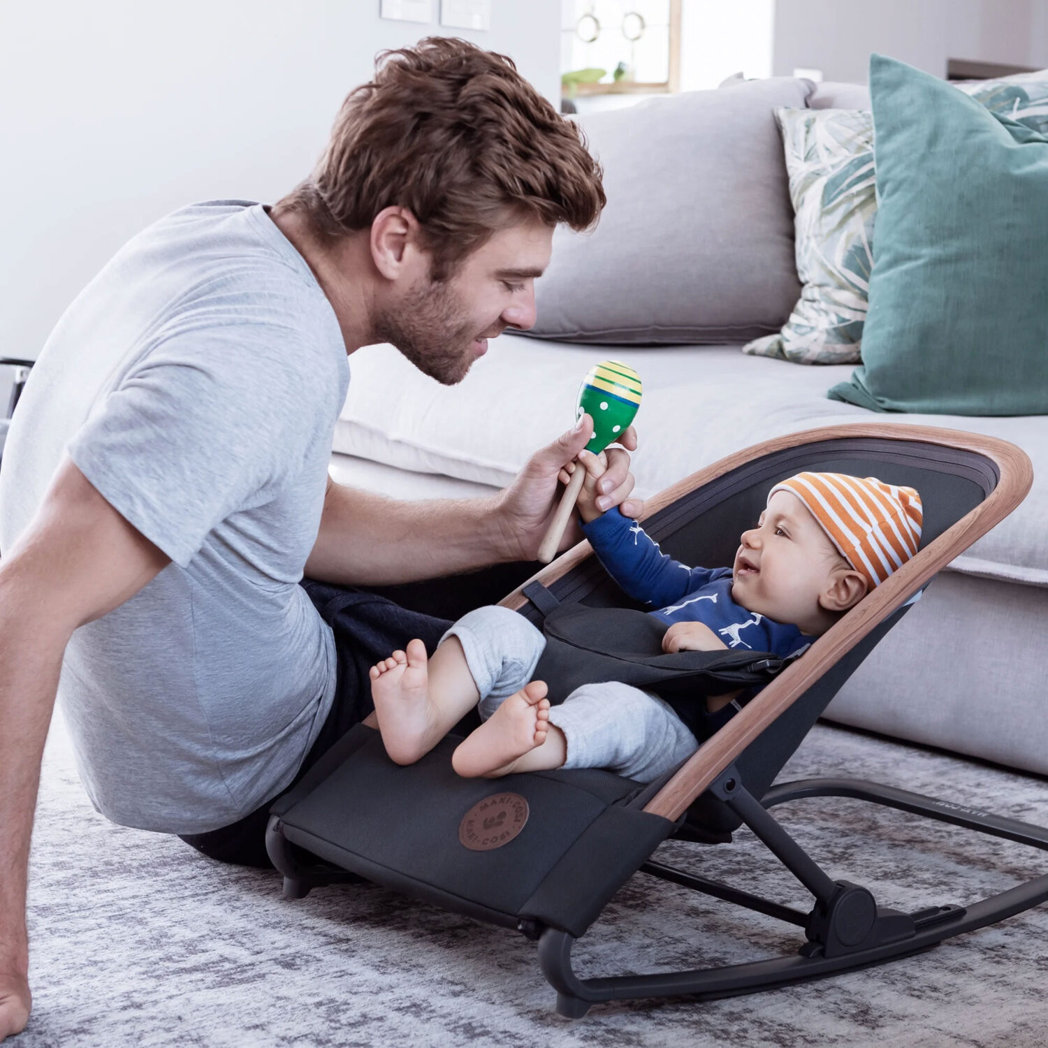 MAXI•COSI  Bouncer Kori 2-In-1 Rocker EcoCare "CLASSIC GRAPHITE" - Image 3