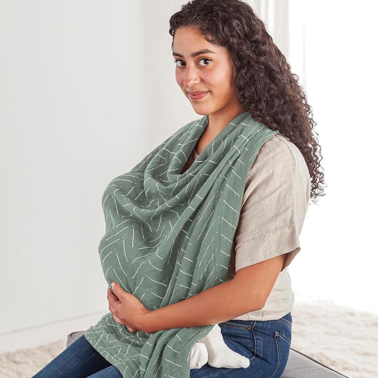 Itzy Ritzy Multitasking Breastfeeding Boss "SAGE MUDCLOTH"
