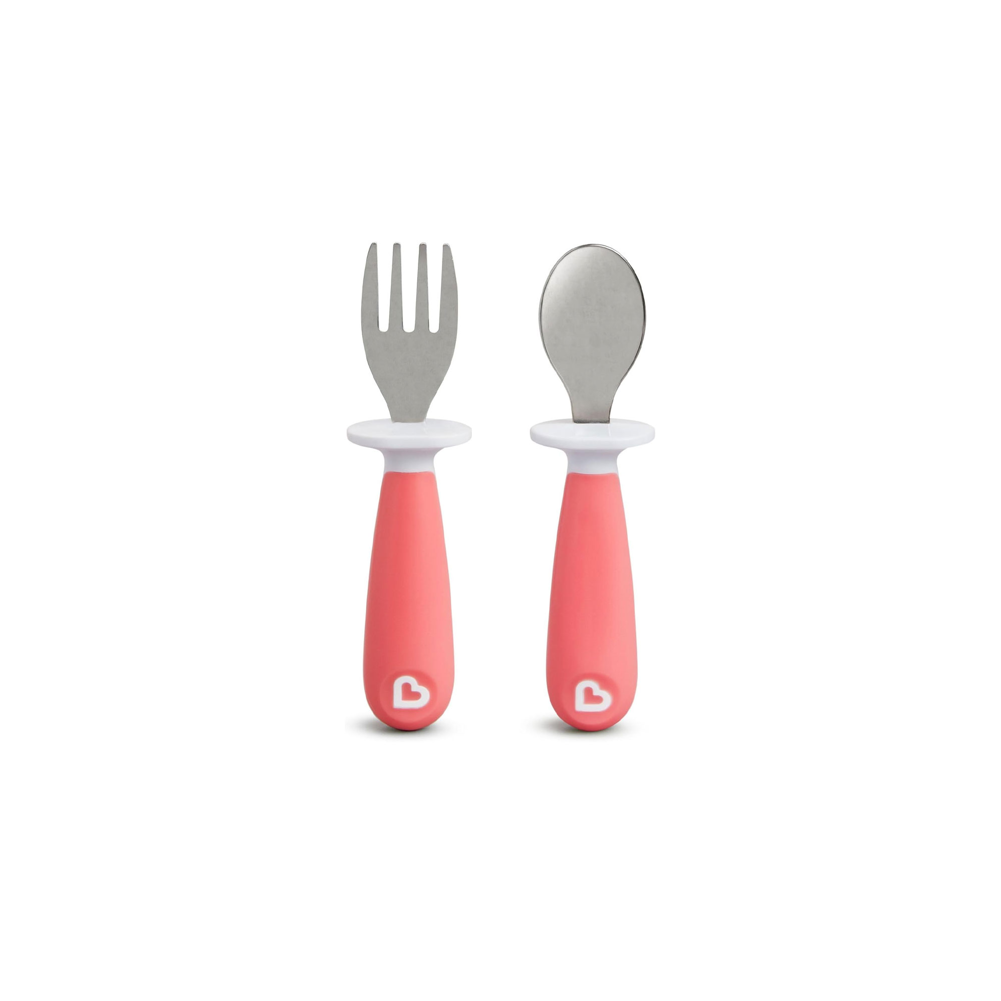 Munchkin Raise Toddler Fork & Spoon Set "LIGHT PINK"