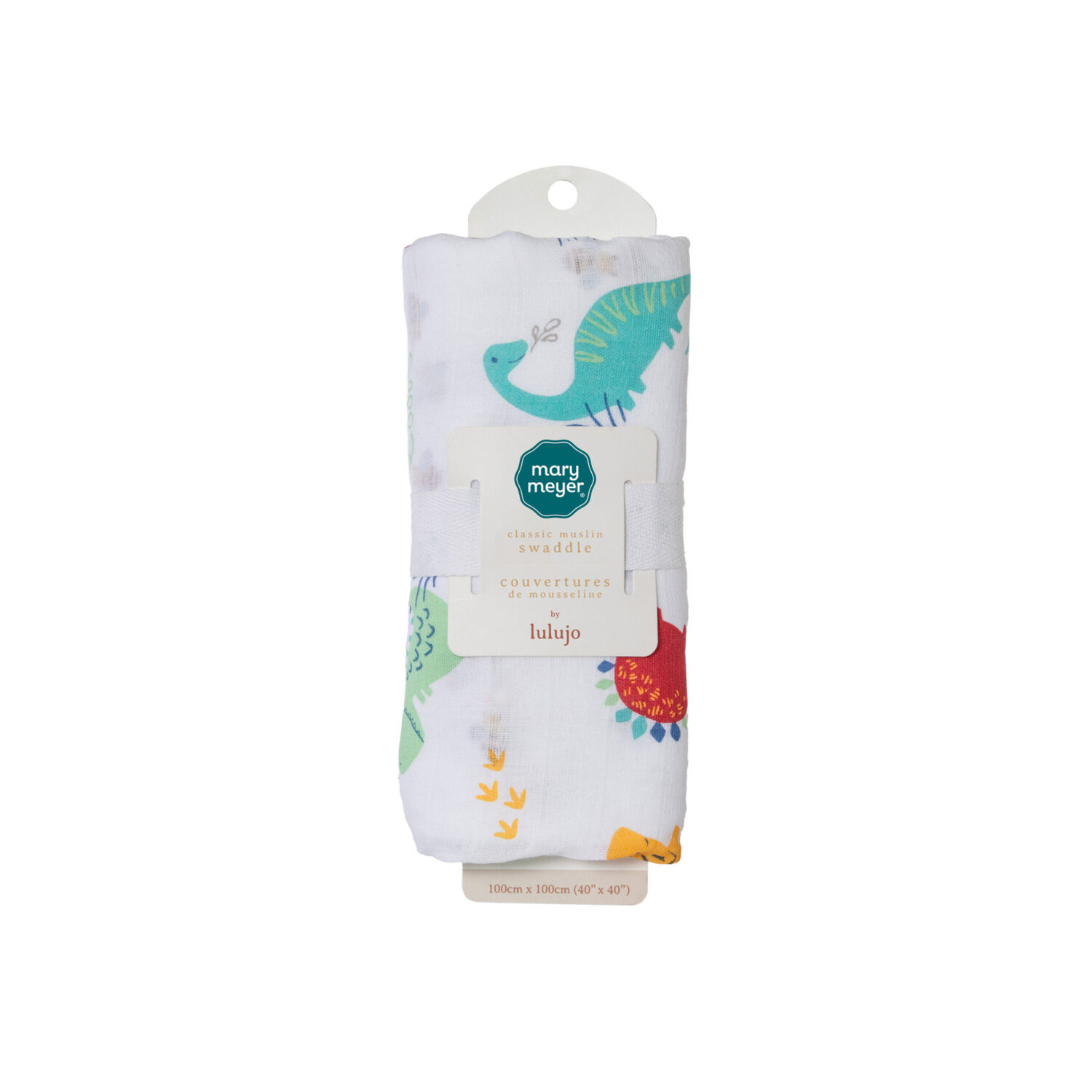 Mary Meyer Lulujo Cotton Swaddle "PEBBLESAURUS"