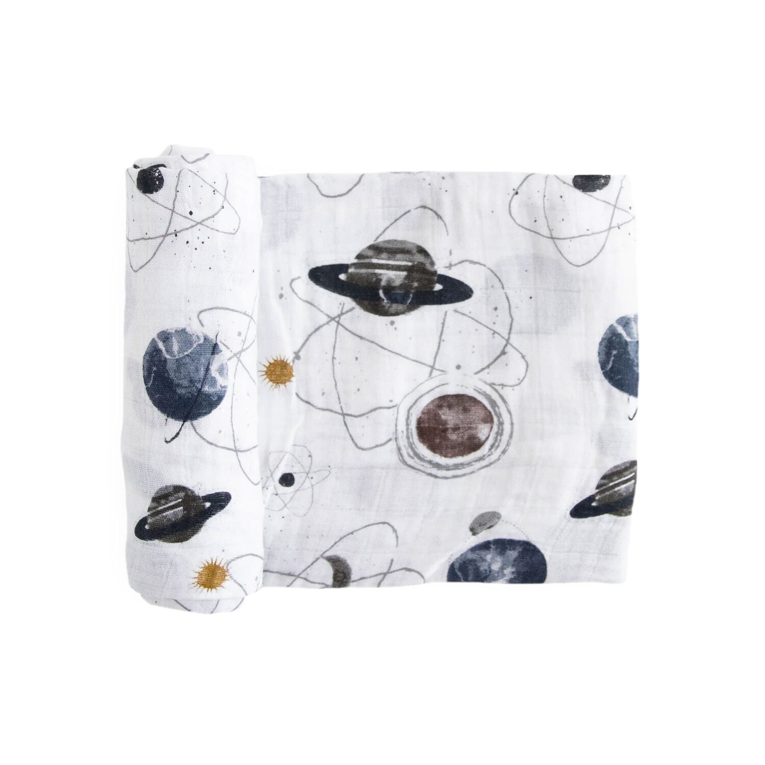 Little Unicorn Cotton Muslin Swaddle Blanket "PLANETARY"