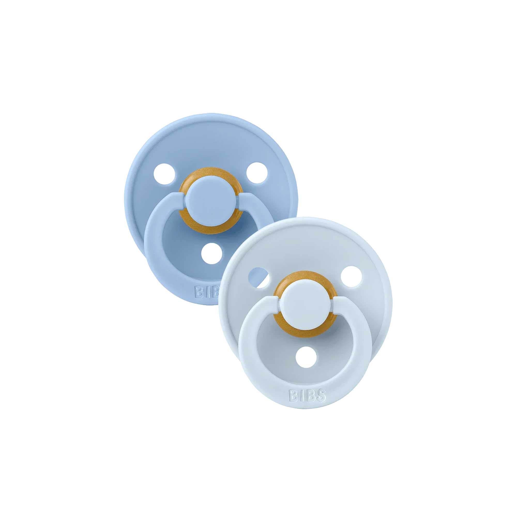BIBS Colour Pacifier 1 Pack Size 2 "BABY BLUE" - Image 2