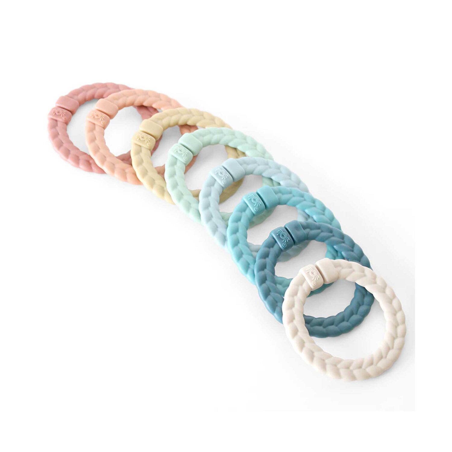 Itzy Ritzy Bitzy Bespoke Ritzy Rings Linking Ring Set "NEUTRAL RAINBOW"