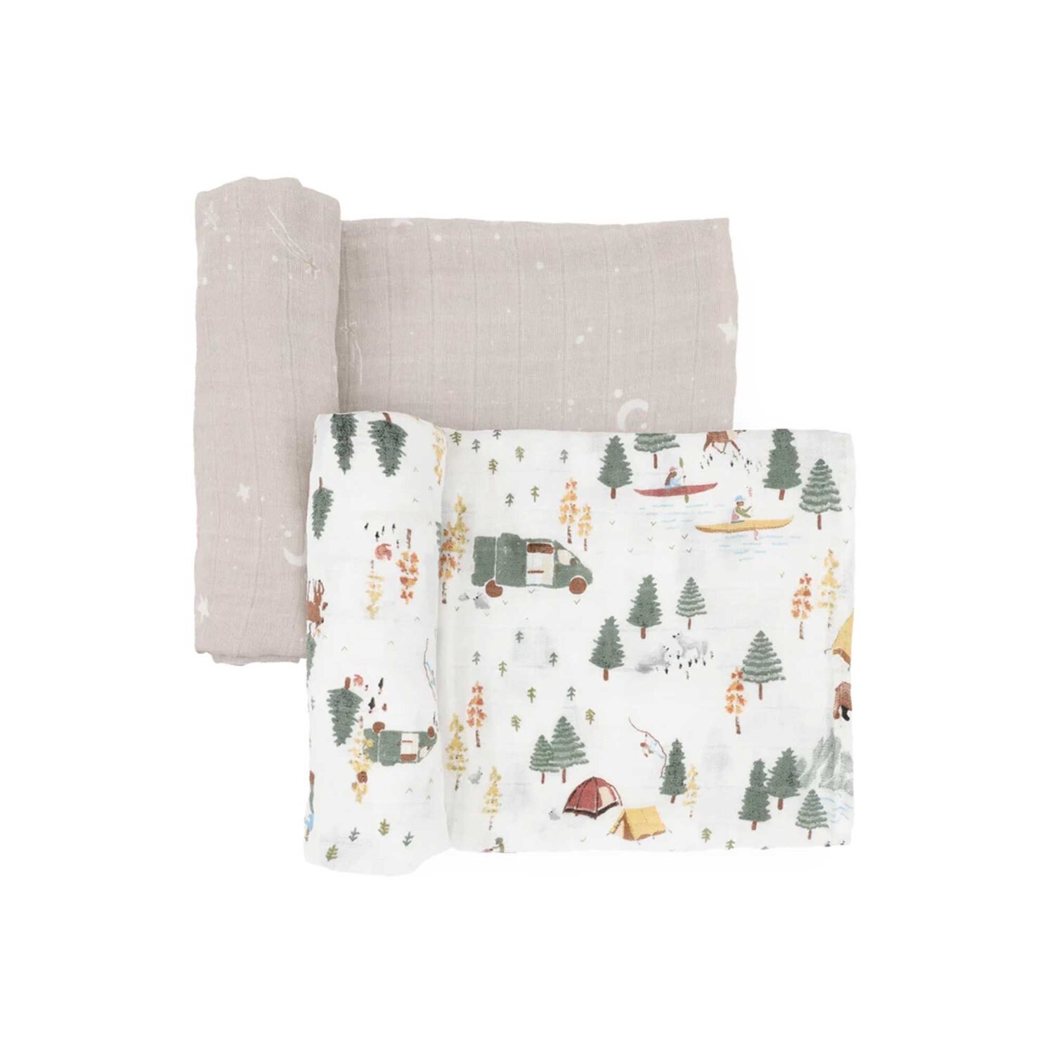 Little Unicorn Organic Cotton Muslin Swaddle Blanket 2 Pack "ALPINE ADVENTURE"