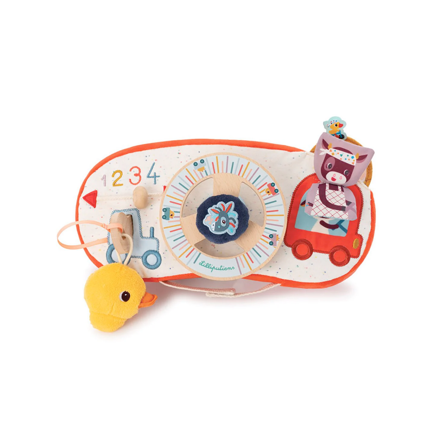 Lilliputiens Farm Car Activity Panel