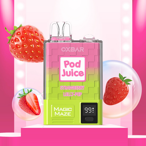 Strawberry Lolly-Pop Pod Juice by OXBAR